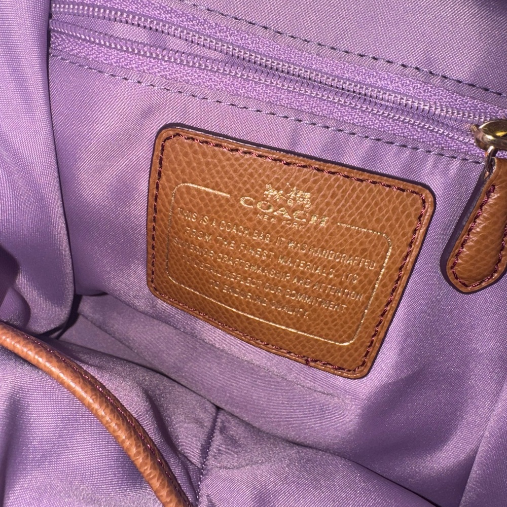 Coach Plum and Tan Backpack - Picture 7 of 13